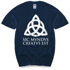 Летняя мужская черная футболка Sic Mundus Est Creatus Dark, модная весенняя новая хлопковая футболка с надписью, мужские футболки