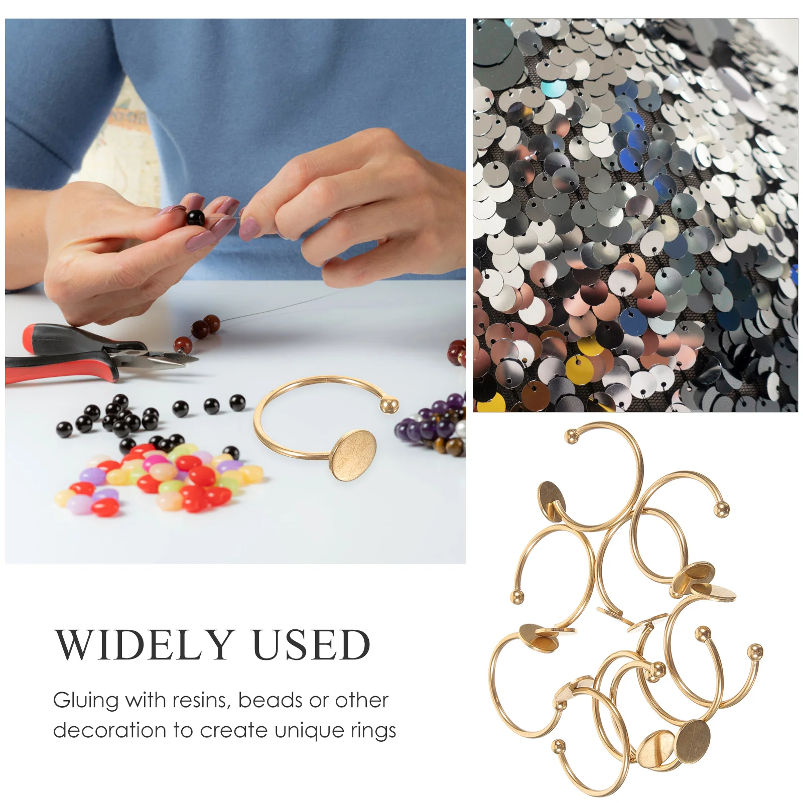 10 шт. лоток для колец основание изготовления пустых ювелирных изделий