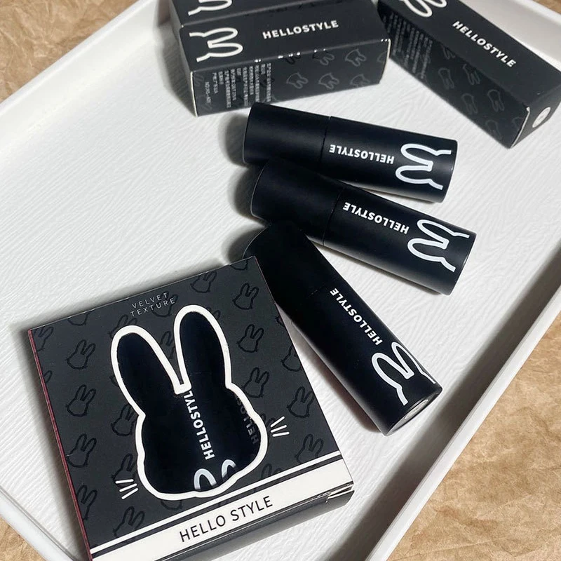 1/3 шт. черная матовая губная помада в стиле панк атласная красная водостойкая