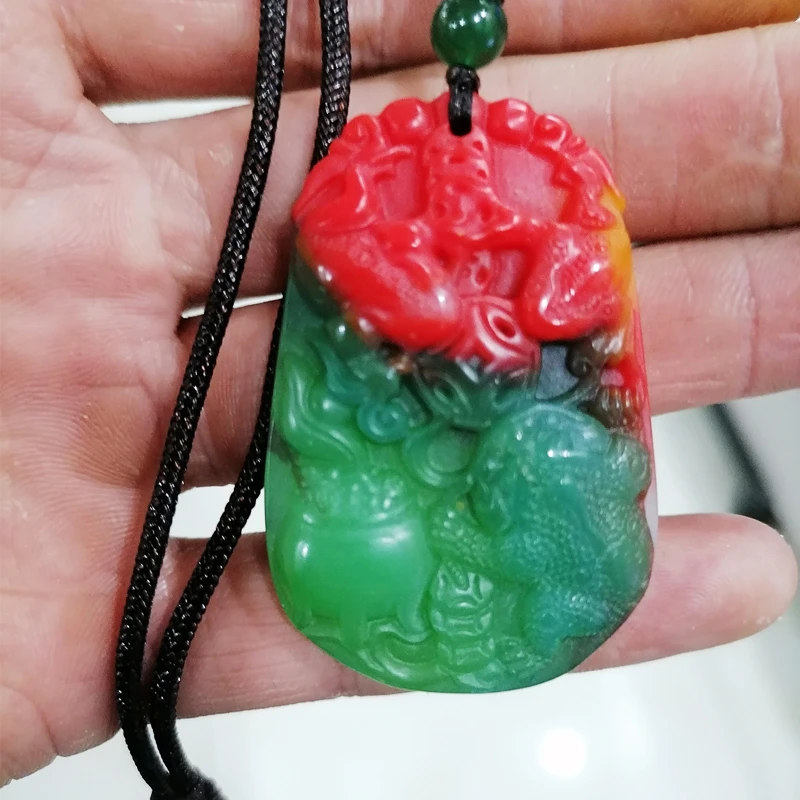 

Natural Color Hand-carved Magnolia Flower Jade Pendant Fashion Boutique Jewelry Men and Women Necklace Gift Accessories