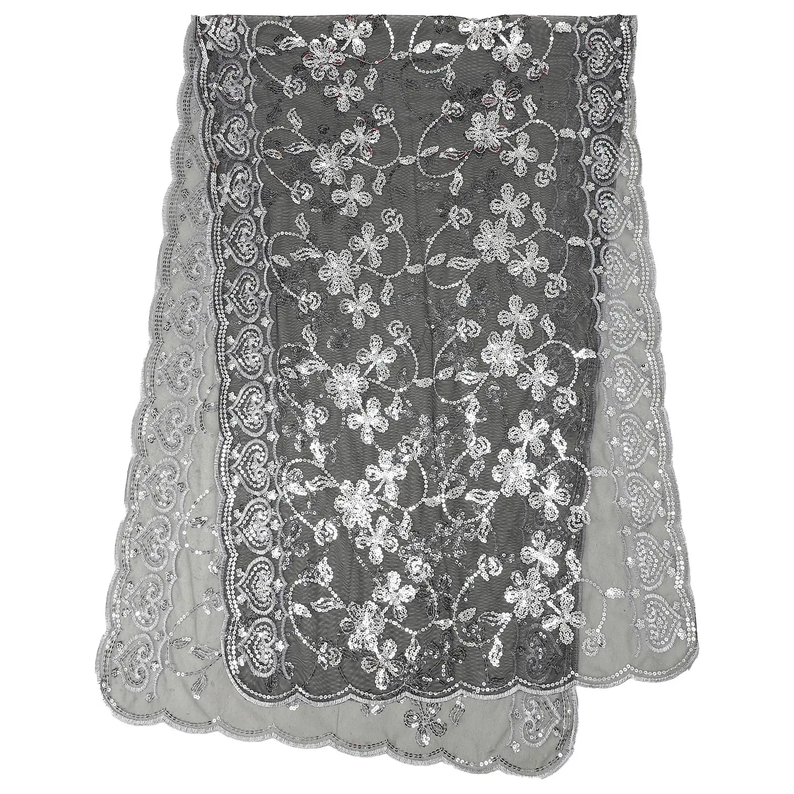 Женский Блестящий сетчатый шарф с блестками шали накидка в винтажном стиле 1920-х