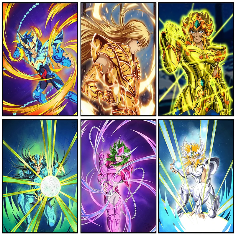 

Saint Seiya Posters Modern Japanese Anime Canvas Paintings and Prints Wall Art Pictures for Kid's Bedroom Living Room Decoration