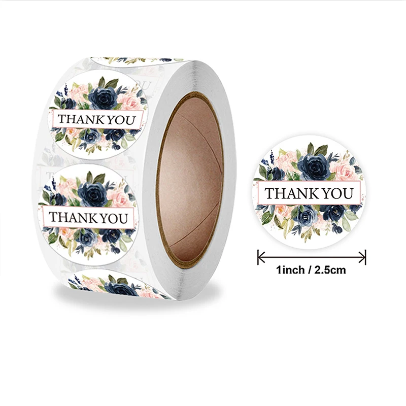 

50-500 шт., декоративные наклейки с надписью «Thank You»