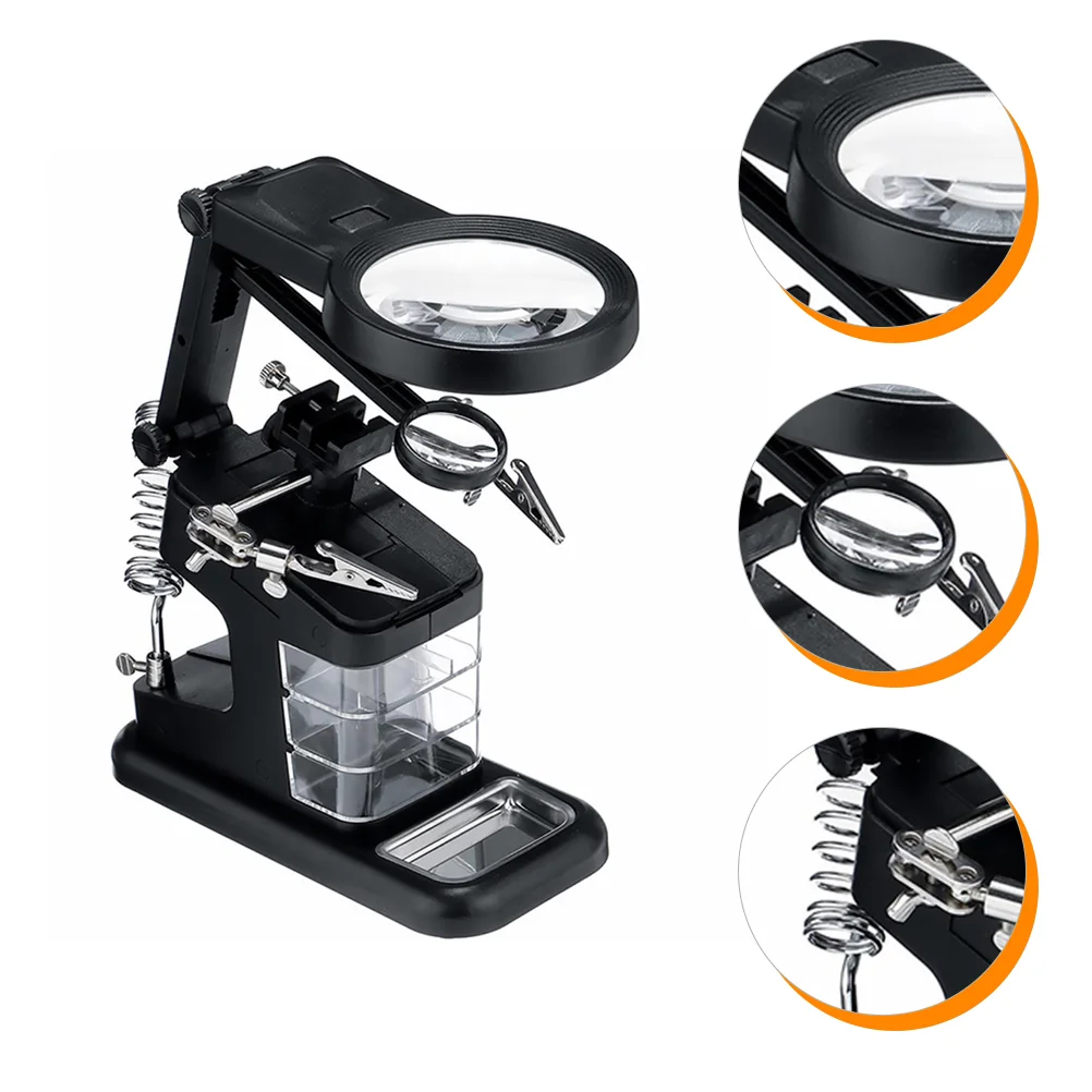 

Welding Magnifying Glass Station Magnifier Stand Station Welding Rework Holder