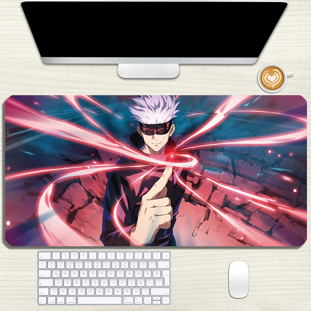 

Anime Jujutsu Kaisen Satoru Gojo Mouse Pad Fashion Mousepad Rubber Mouse Mat Large Desk Pad Locking Edge Props