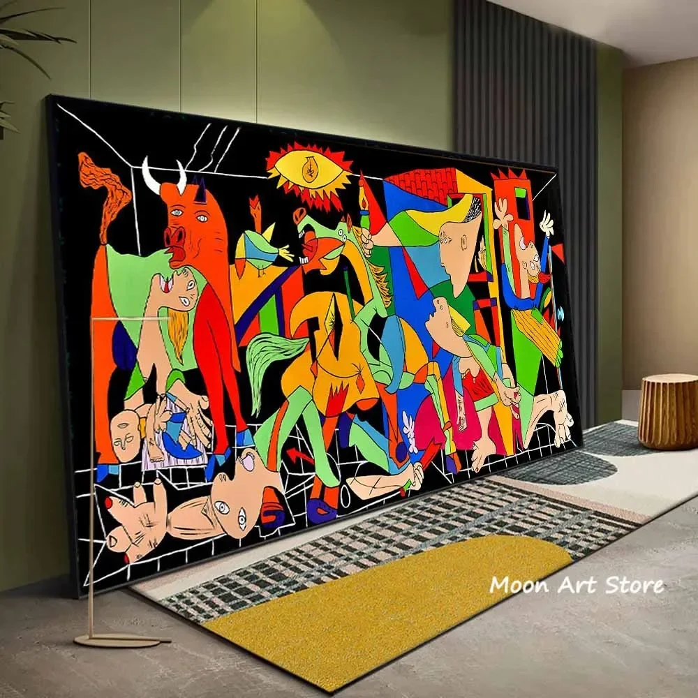 Абстрактное искусство Пикассо постер картина на холсте Герника HD печать