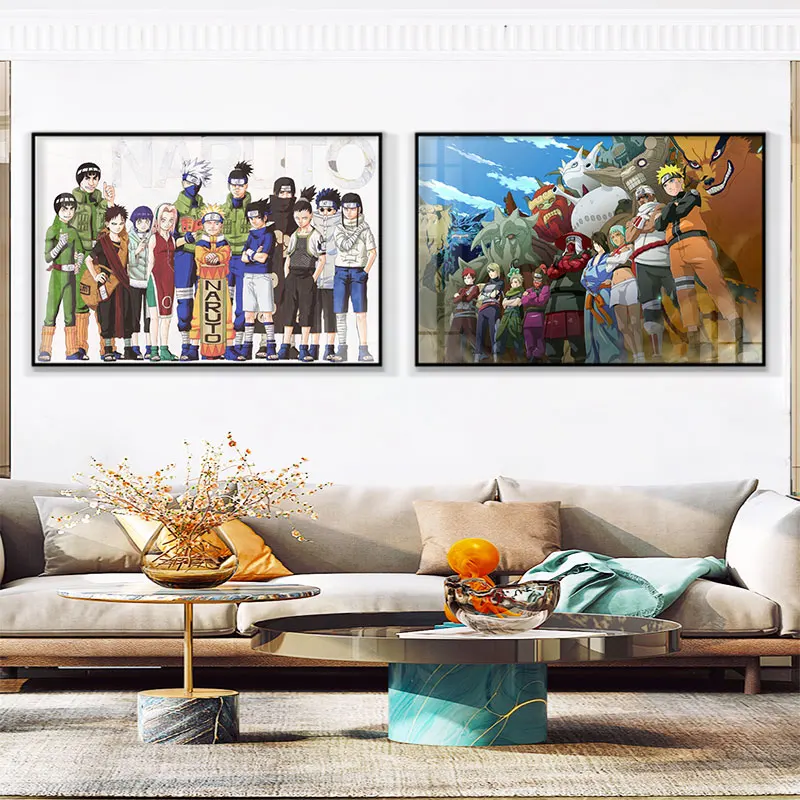 

Japanese Cartoon Anime Naruto White Kraft Paper Poster Wall Art Print Picture Kids Room Interior Home Decor