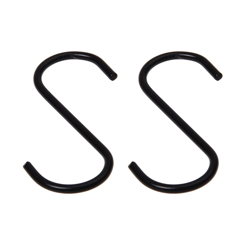 

SEWS-2Pcs 3 дюйма S-образный металлический крючок --- черный