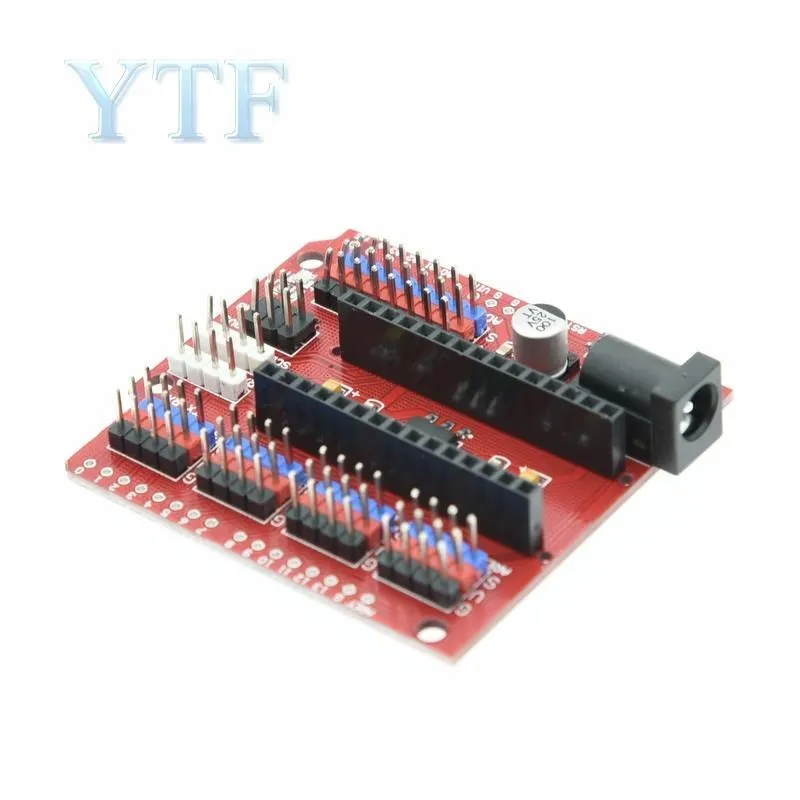 Многофункциональная Плата расширения Funduino нано-щит для Electric DIY SCM-оранжевая + черная (искусственная) для Nano 3,0