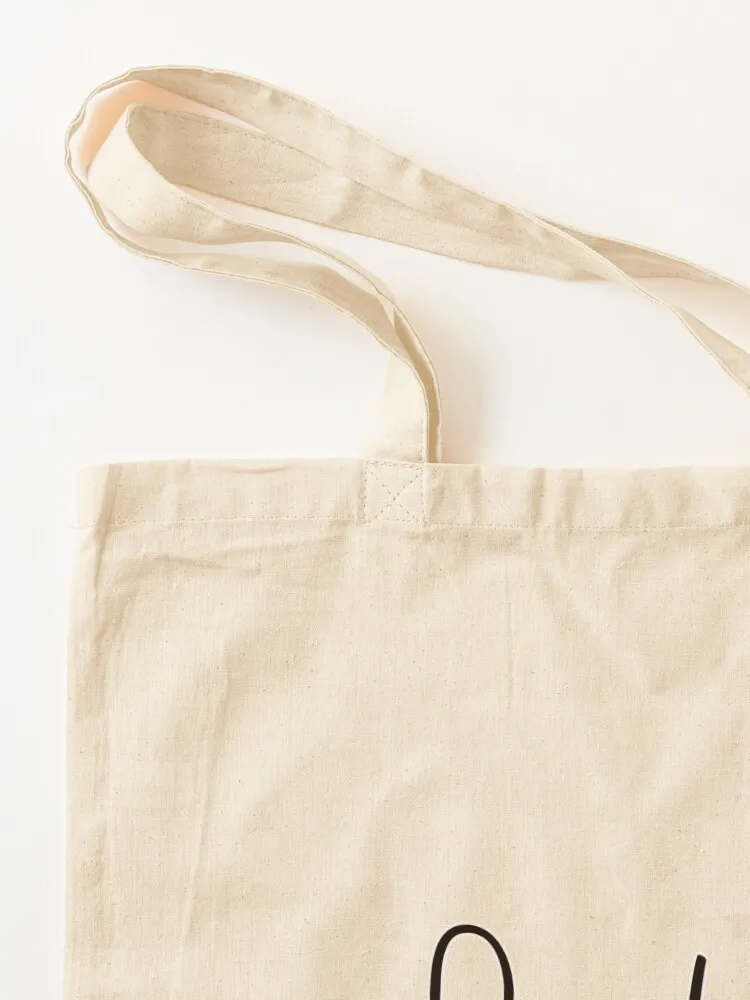 Leila Cursive Name Label Tote Bag Портативная сумка для покупок Тканевая Холщовая