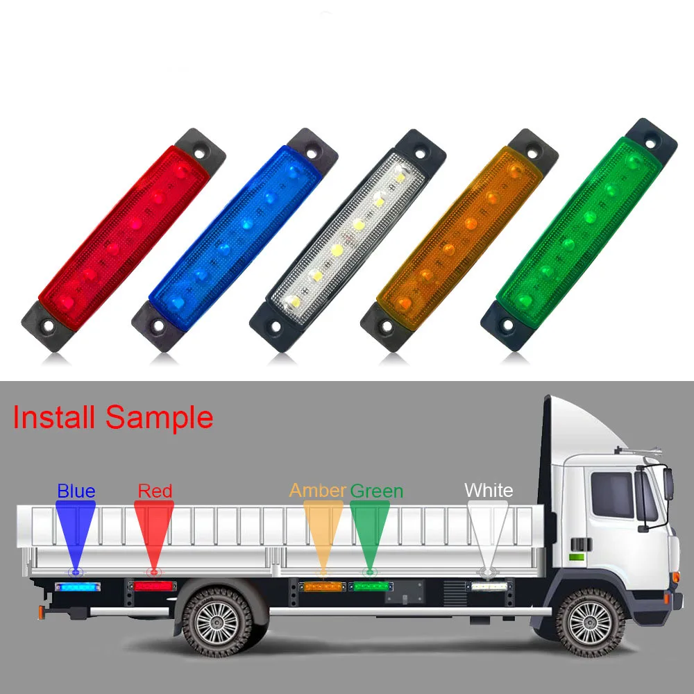 

Автомобильные Внешние фонари DC LED 12 в светодиодный SMD LED супер яркие автомобильные автобусы грузовики боковой габаритный индикатор низсвето...