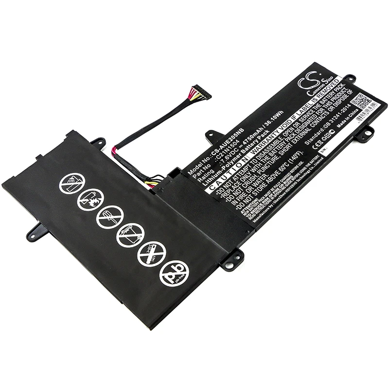 

CS 4750mAh/36.10Wh battery for Asus E205SA, TP200SA, TP200SA3050, Transformer 11.6 C21N1504
