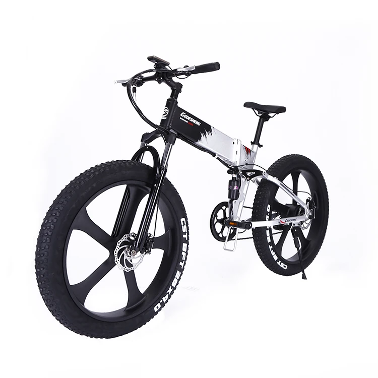 

Wholesale 26*4.0 fat tire snow bicycle 500W Motor 48V 10Ah Adult folding electric bike