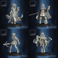 two dimensional cartoon character chess piece third party dnd running group board game war chess resin model