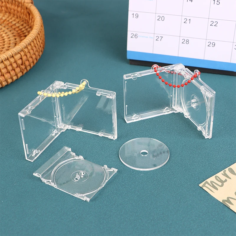 Прозрачная пластиковая пустая коробка для компакт-дисков акриловый брелок