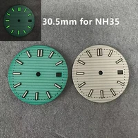 30 5mm watch dialhands green luminous for nh35 nh36 movement retrofit accessories no logo