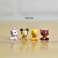 disney lilo stitch mickey mouse minnie bear winnie mini lovely anime figure model doll kids toys for girls boy ornaments gift
