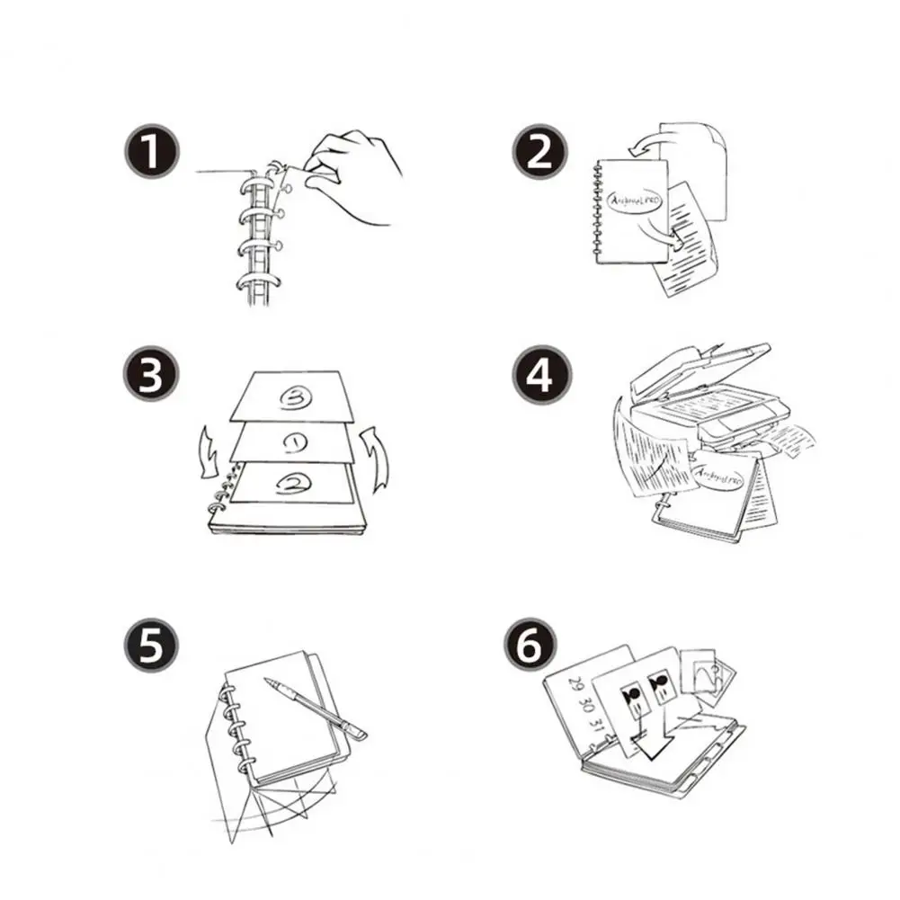 

30 Pcs Great Sufficient Quantity Round Shape Loose-leaf Binding Easy to Install Anti-crack Loose Leaf Binder Rings