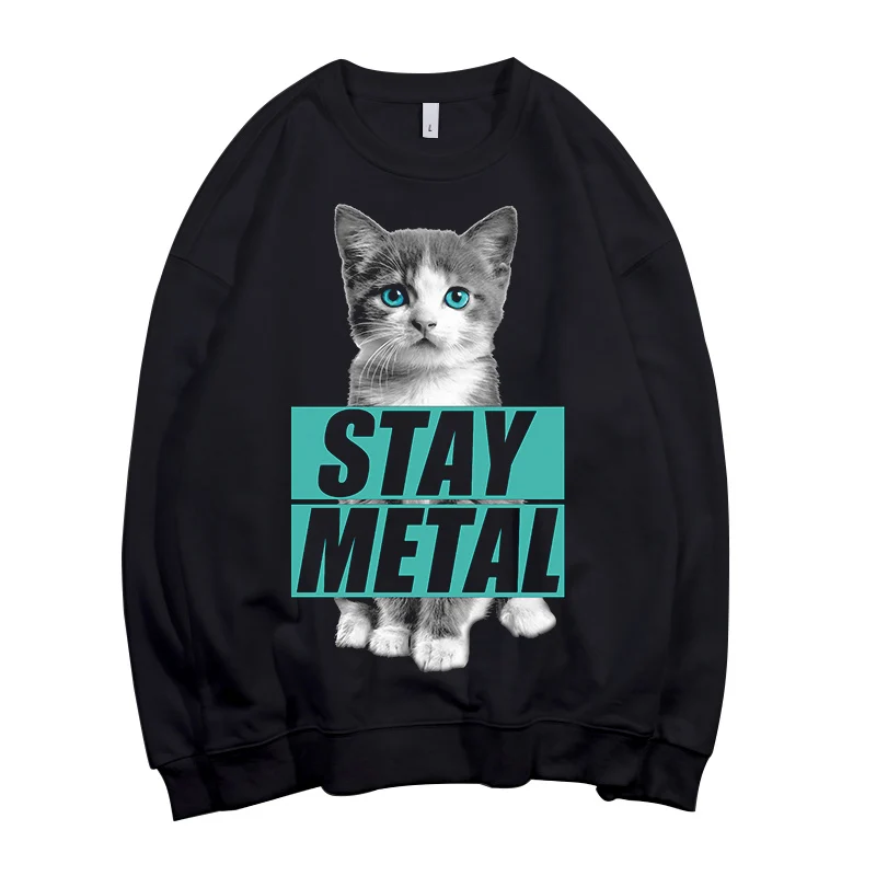 Miss May I Band Pollover Sweatshirt Rock Cat Hoodie Heavy Metal Sudadera Rocker Pets Streetwear Fleece Outerwear
