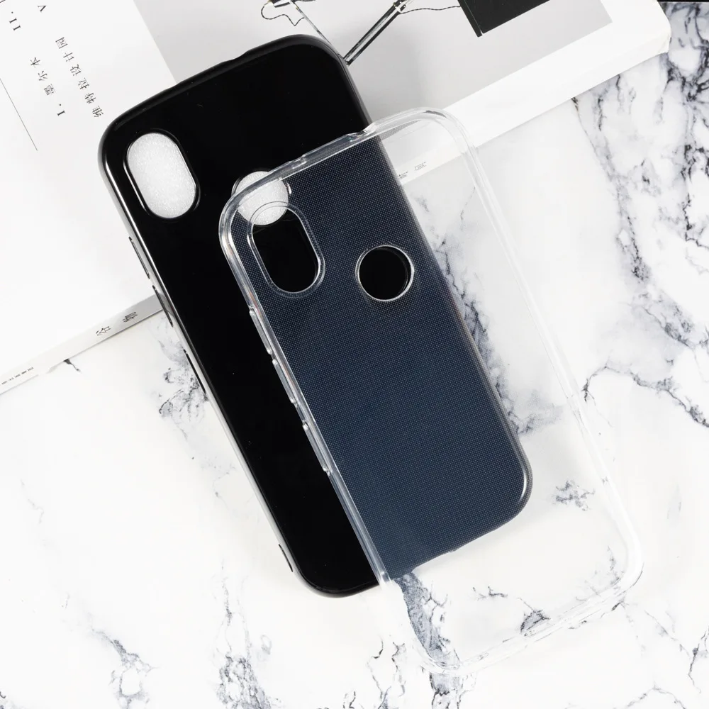 Transparent Phone Case for Caterpillar Cat S52 S 52 Soft Black TPU Case for Caterpillar CAT S52 S 52 with Temepred Glass Cat S52