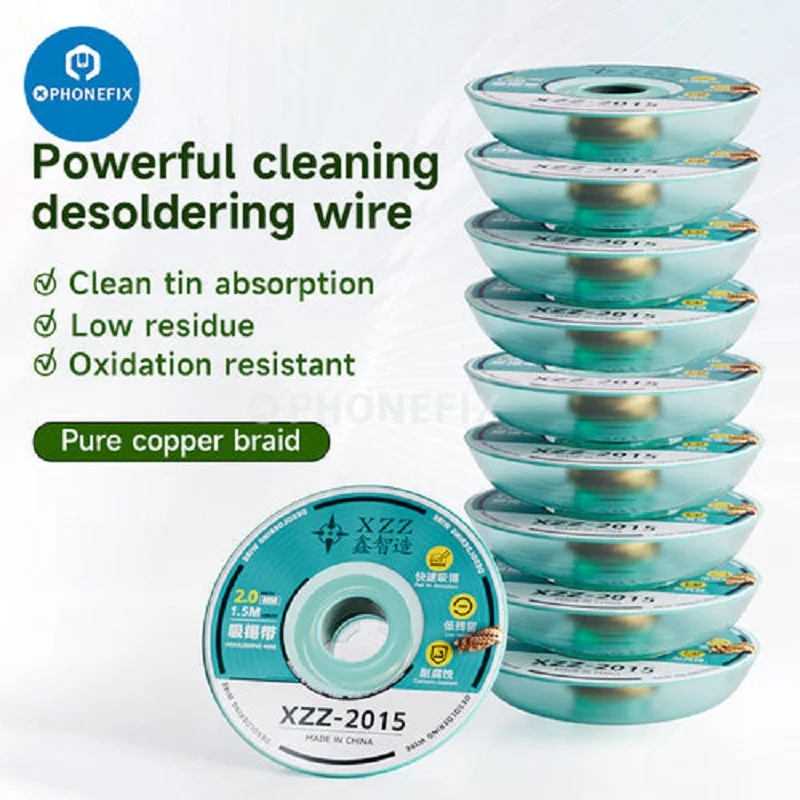 

10 шт., 2 мм, XZZ-2015 оплетка лента для удаления припоя чистая медь точка сварки средство для удаления припоя проволока фитиль, олово, свинцовый шнур, флюс для очистки, удаления припоя, полоса олова с низким остатком