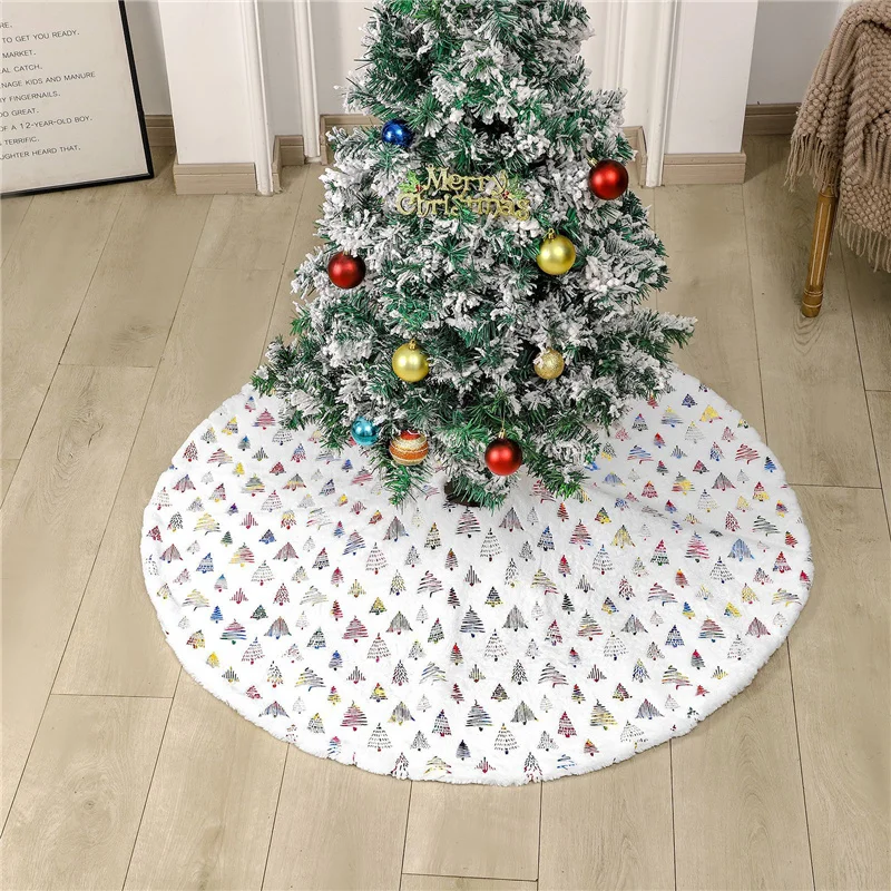 

2022 модная юбка на рождественскую елку, товары вечерние, напольный коврик из искусственного кроличьего меха, чехол для маленькой елки, рожде...