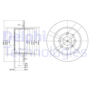 

Задний диск DELPHI BG3141 VECTR A.B 1,6