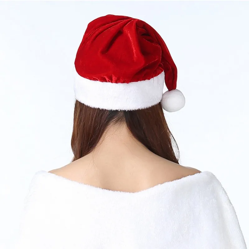 

Шапка с Санта-Клаусом из чистого хлопка, милая шапка с помпоном для взрослых и детей, шапка с Санта-Клаусом для новогодвечерние, детский подарок, элегантное подходящее украшение Санта-Клауса