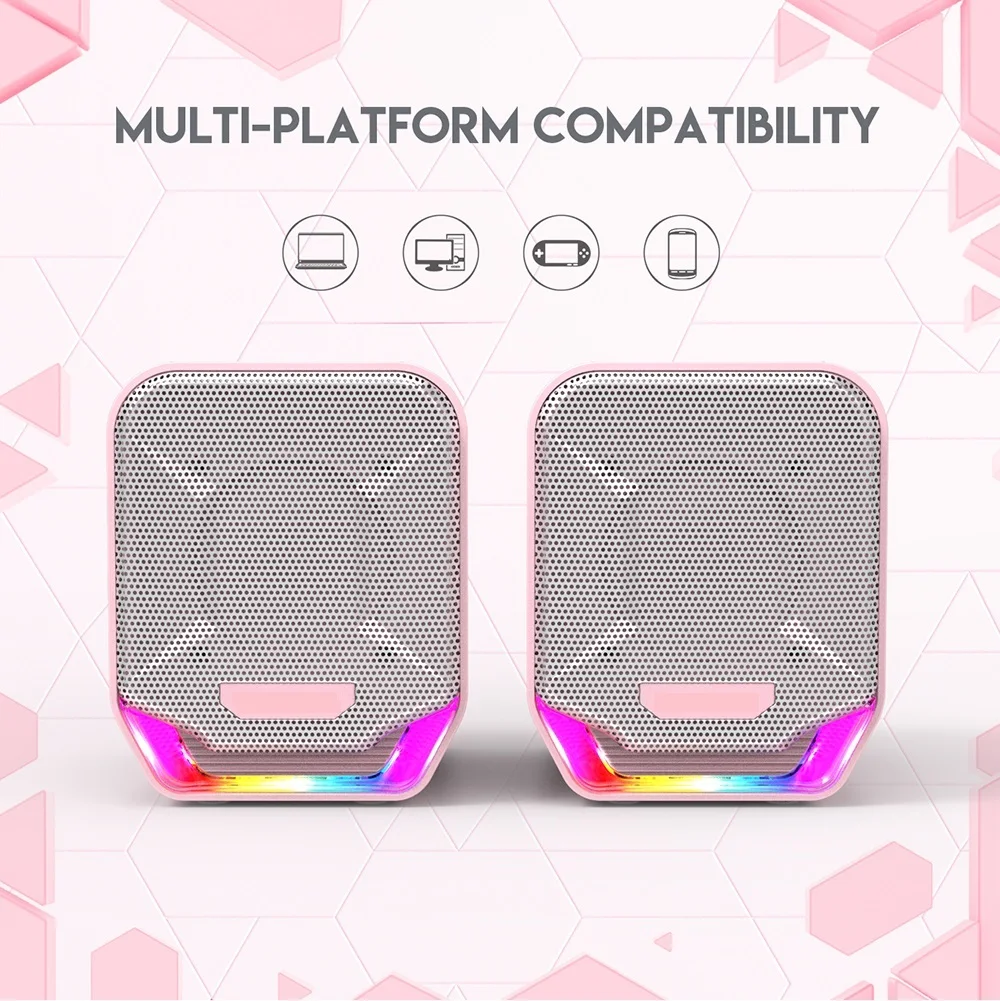 

Cable speaker 3.5mm plug for PC RGB game speaker and USB plug for FPS MoBa acoustic clarity and sonorus