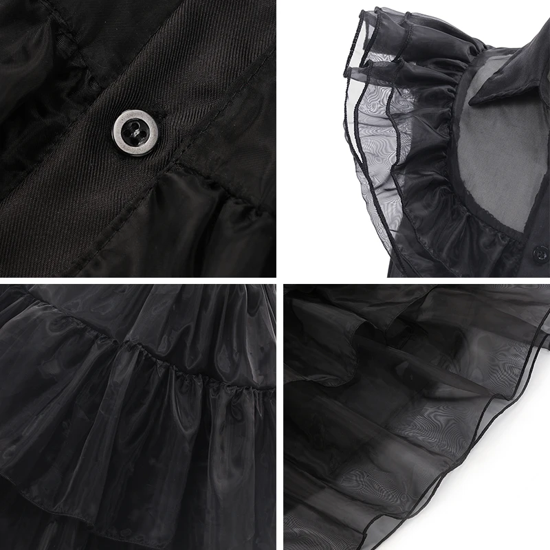 Детское готическое платье для косплея по мотивам фильма среду