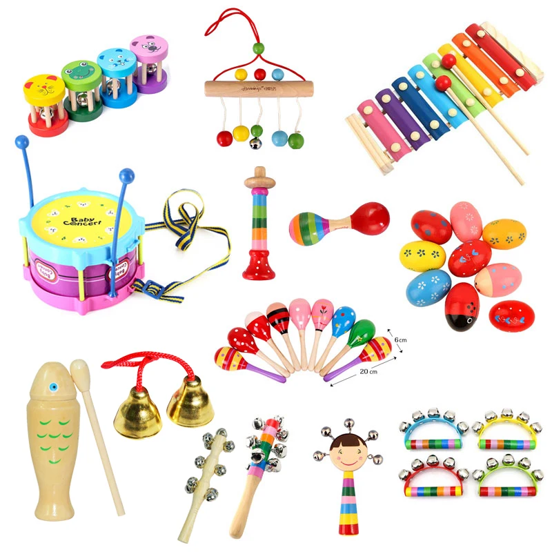 Деревянные погремушки Монтессори песочный молоток музыкальный инструмент