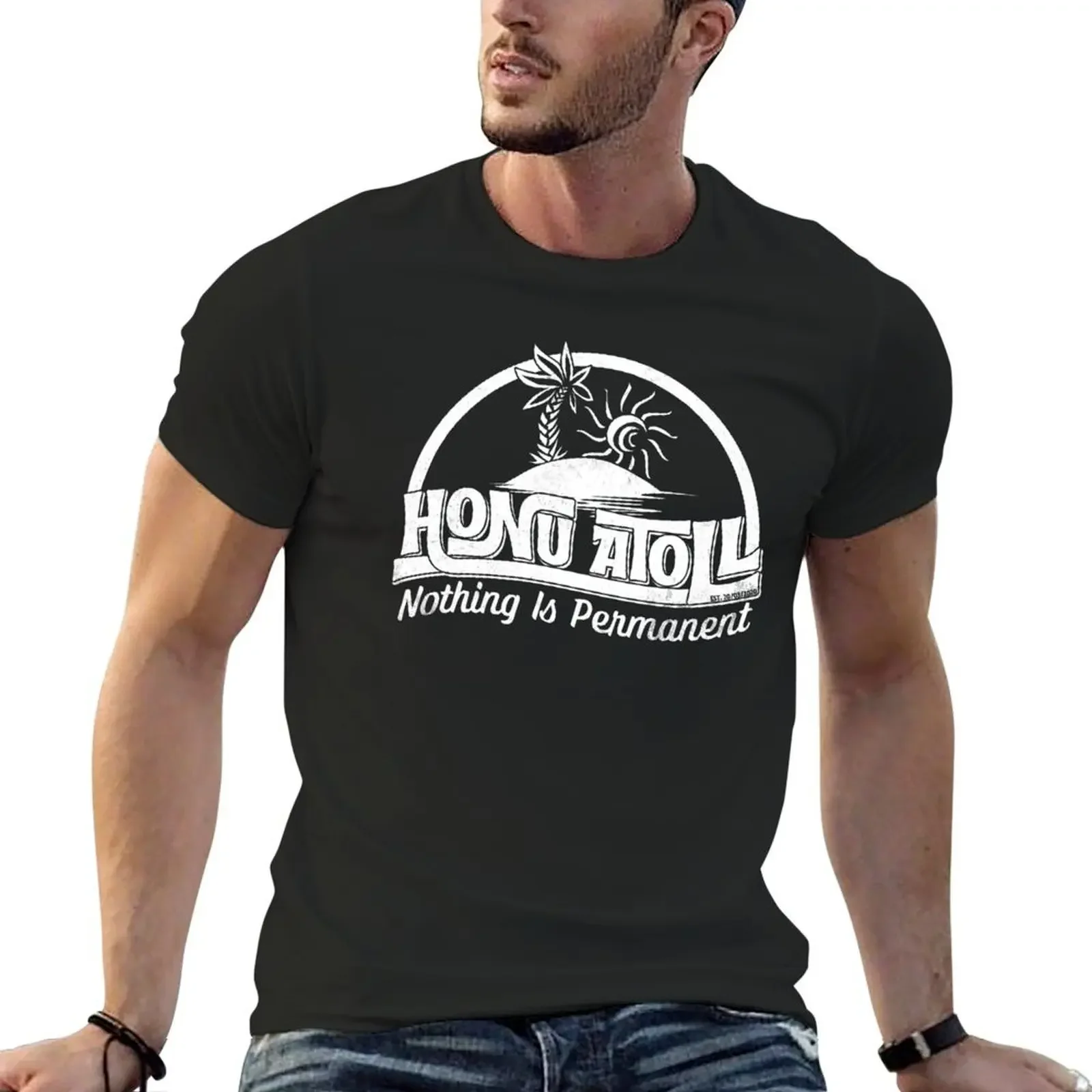Фото Футболка HONU ATOLL-Nothing Is Permanent, футболки, мужская футболка, мужская футболка №1