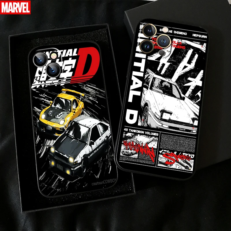 

Japan Anime Initial D For Apple iPhone 11 12 13 Pro Max 12 13 Mini X XR XS Max SE 6 6S 7 8 Plus Phone Case Soft Black Coque