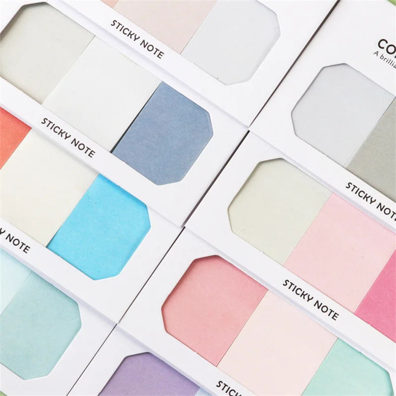 

30Packs Wholesale Memo Color gradient Note 3color tearable Label Message Bookmark Stationery Stationery Random Pink 40*50MM