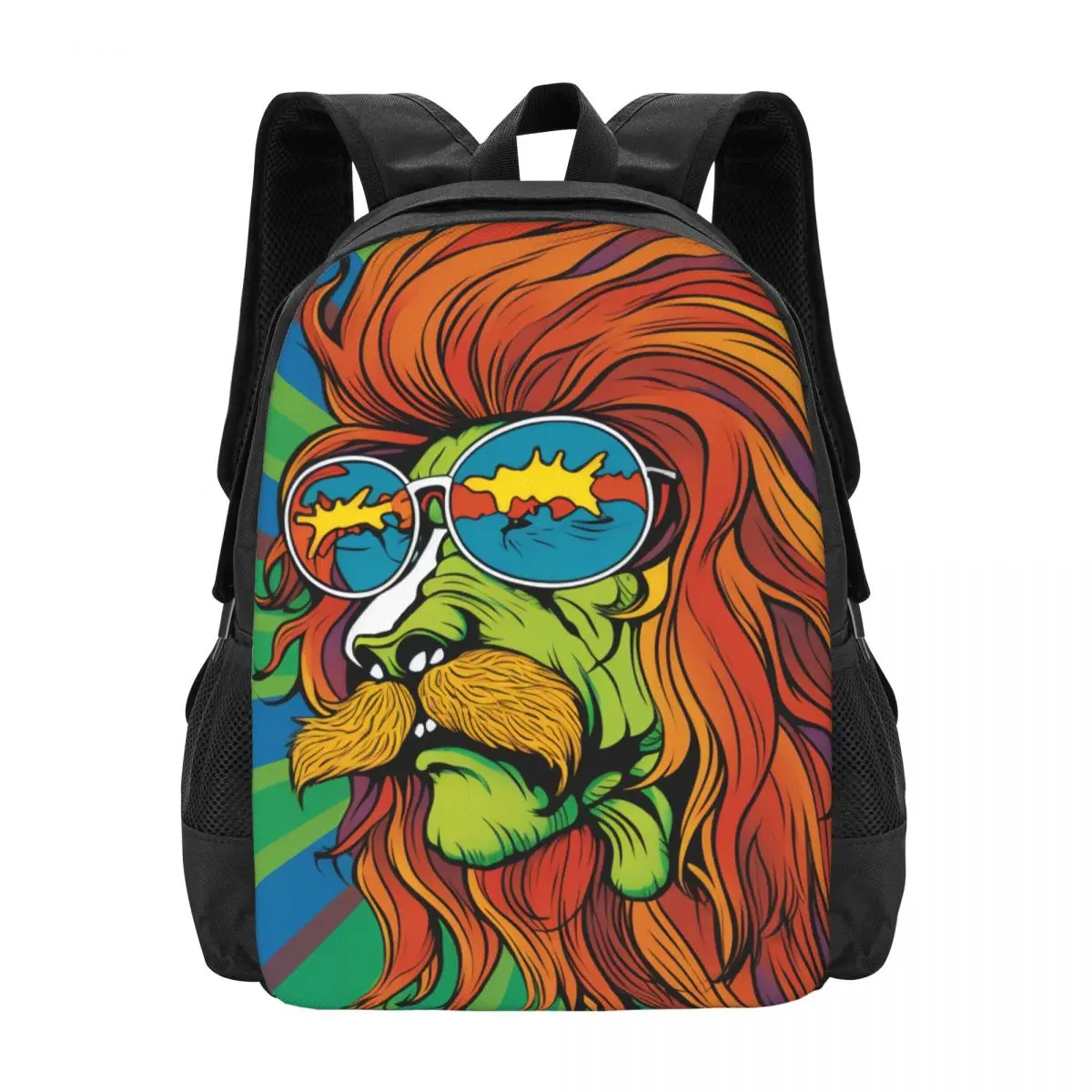 

Рюкзак с изображением Льва комикс, полиэстер, повседневные Рюкзаки для подростков, большие стильные школьные сумки, рюкзак
