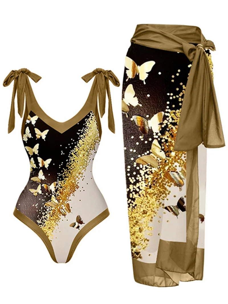 Two Piece Swimsuit Designer Bathing Suit Beach Skirt Cover Up Luxury Swimwear Surf Wear 2023 Summer Beachwear Vintage Women