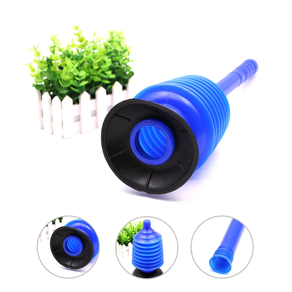 

Unblock Blue Toilet Plunger Sucker Floor Drain Rubber Shower Pipe Cleaner Multifunctional Durable Kitchen Concertina Bathroom