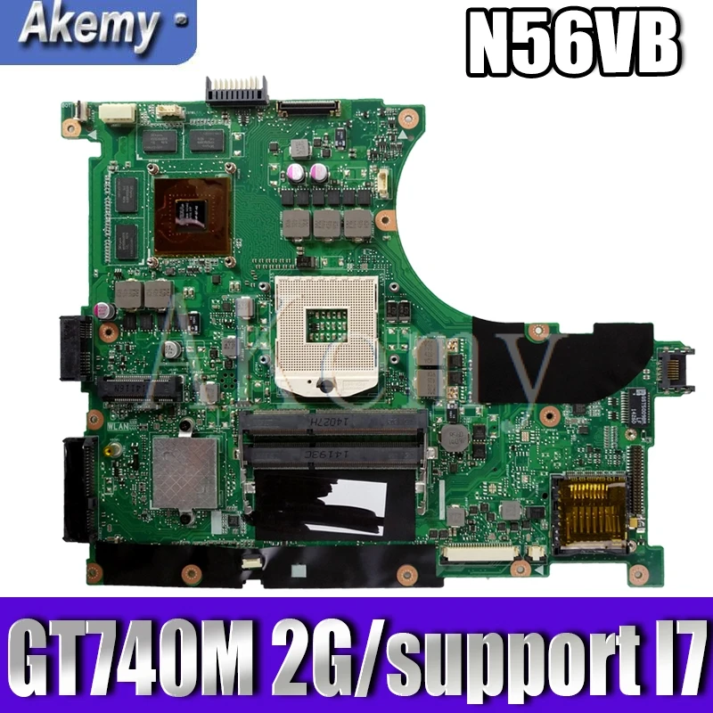 N56VB материнская плата для Asus N56VM N56VV N56VZ ноутбука REV2.0 GT740M GT650M поддержка I7 оригинал |
