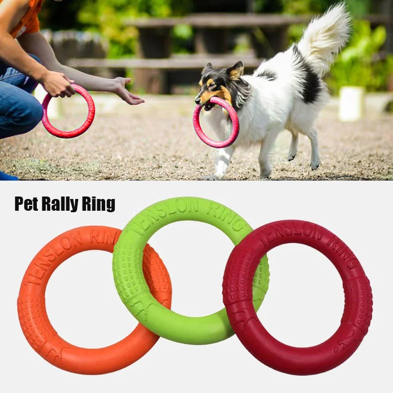 

27cm Pet Flying Discs Dog Toy Interactive Training Ring Puller Resistant Tooth cleaning Dogs Game Bite Floating Chewing Supplies