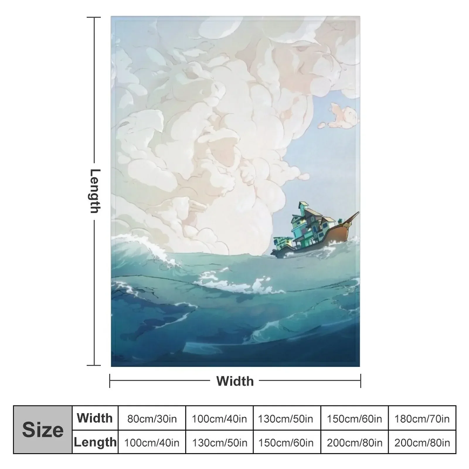 Spiritfarer-Солнцезащитные волны-плед для лодки тепловое одеяло путешествий