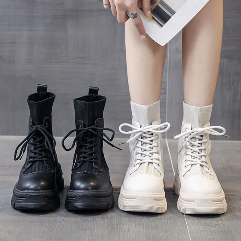 Women Fashion Autumn and Winter Nude Boots 2023 New Casual Women Shoes Short Boots Woman British Women Shoes  Shoes