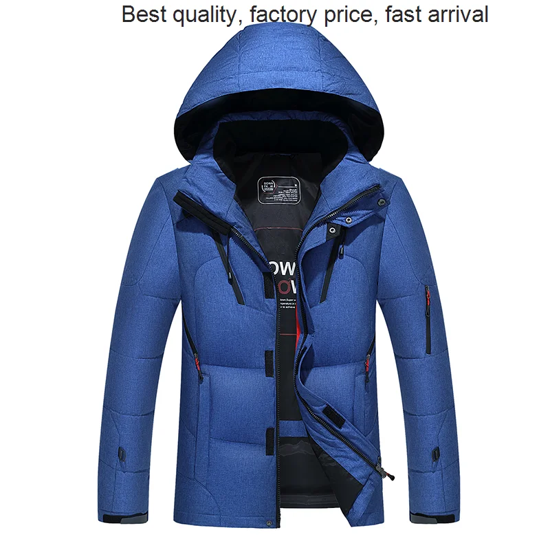 quality luxury brand 2023 New Winter Warm Practical Zipper Pocket High Quality White Duck Men's Wind Down Jacket