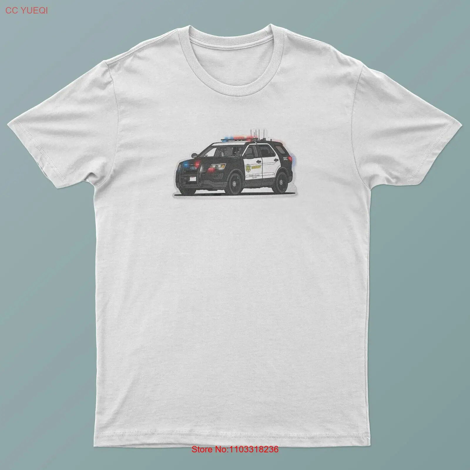 Графическая футболка ла-шерифа SUV-размеры разные цвета бесплатная доставка!