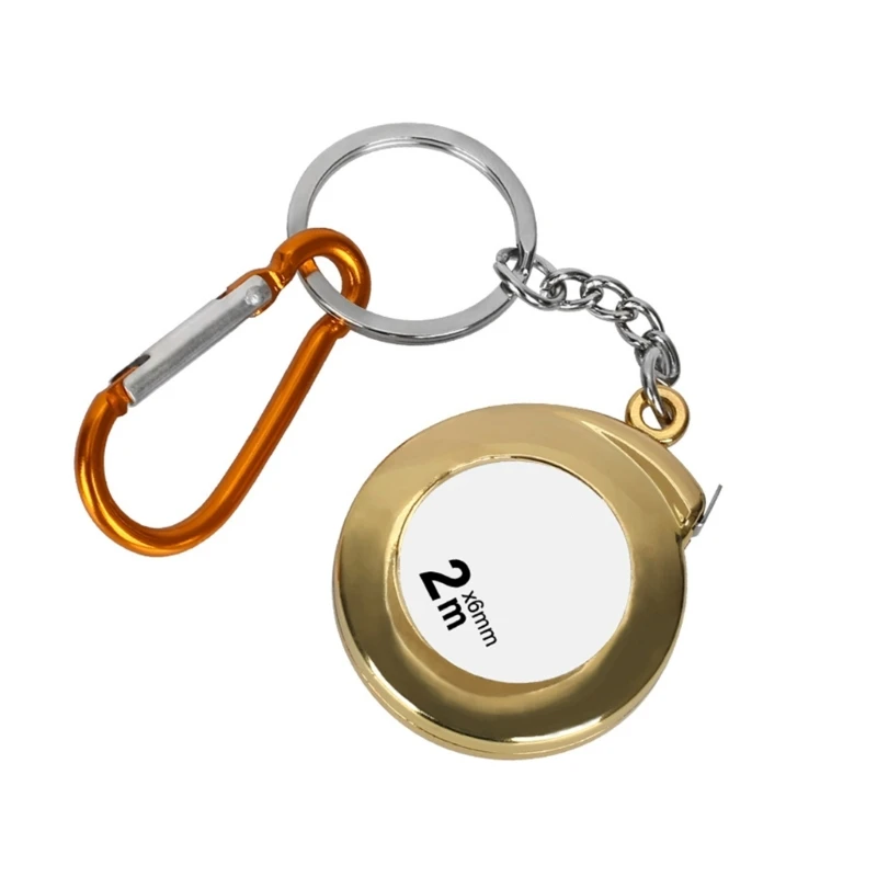 

Small Tape Measure Keychain Mini Measuring Tape Retractable 6foot 2M Stainless Dropship