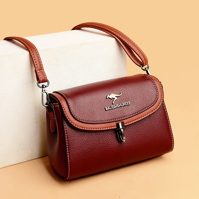 

2022 New Cover Flap Shoulder Bags for Women High Quality Genuine Leather Purses and Handbags Luxury Designer Crossbody Bag