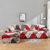 printed elastic sofa cover spandex modern polyester corner sofa couch slipcover chair protector l shape need 2 pieces