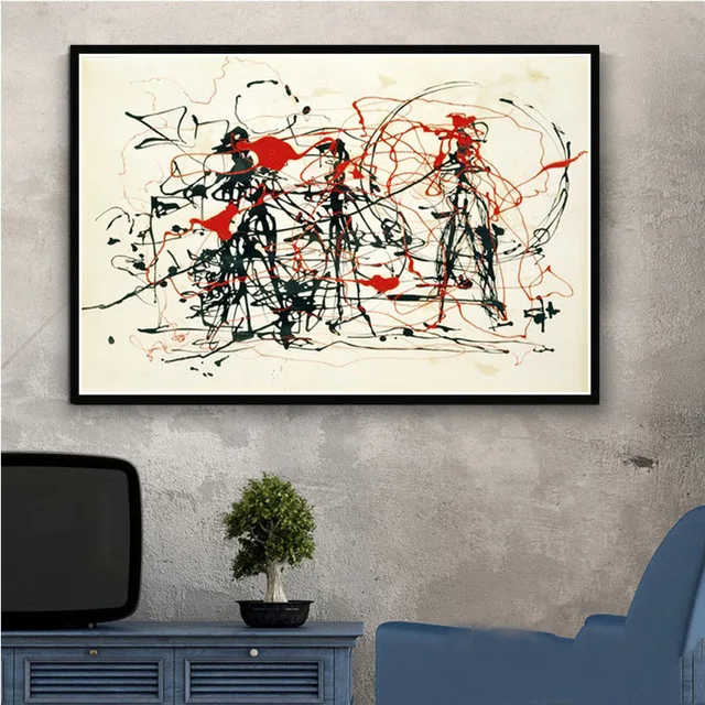 

Poster Jackson Pollock Abstract Artwork Graffiti Canvas Painting Famous Prints Wall Pictures for Living Room Home Modern Decor