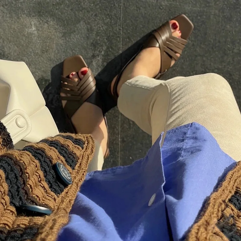 

Sandal Summertime Women Romanesque Style Hollow Out Retro Knit Relaxation Slipper #18