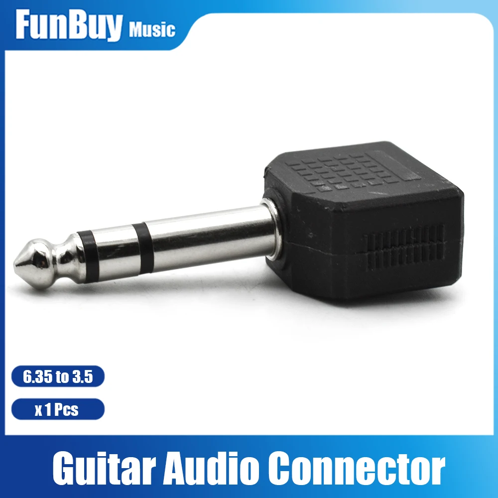 

Audio Converter 6.5 male to 3.5 Double Female Socket 6.35 Dual Channel to 2 Hole Jack 6.35 Dual Track to Double 3.5