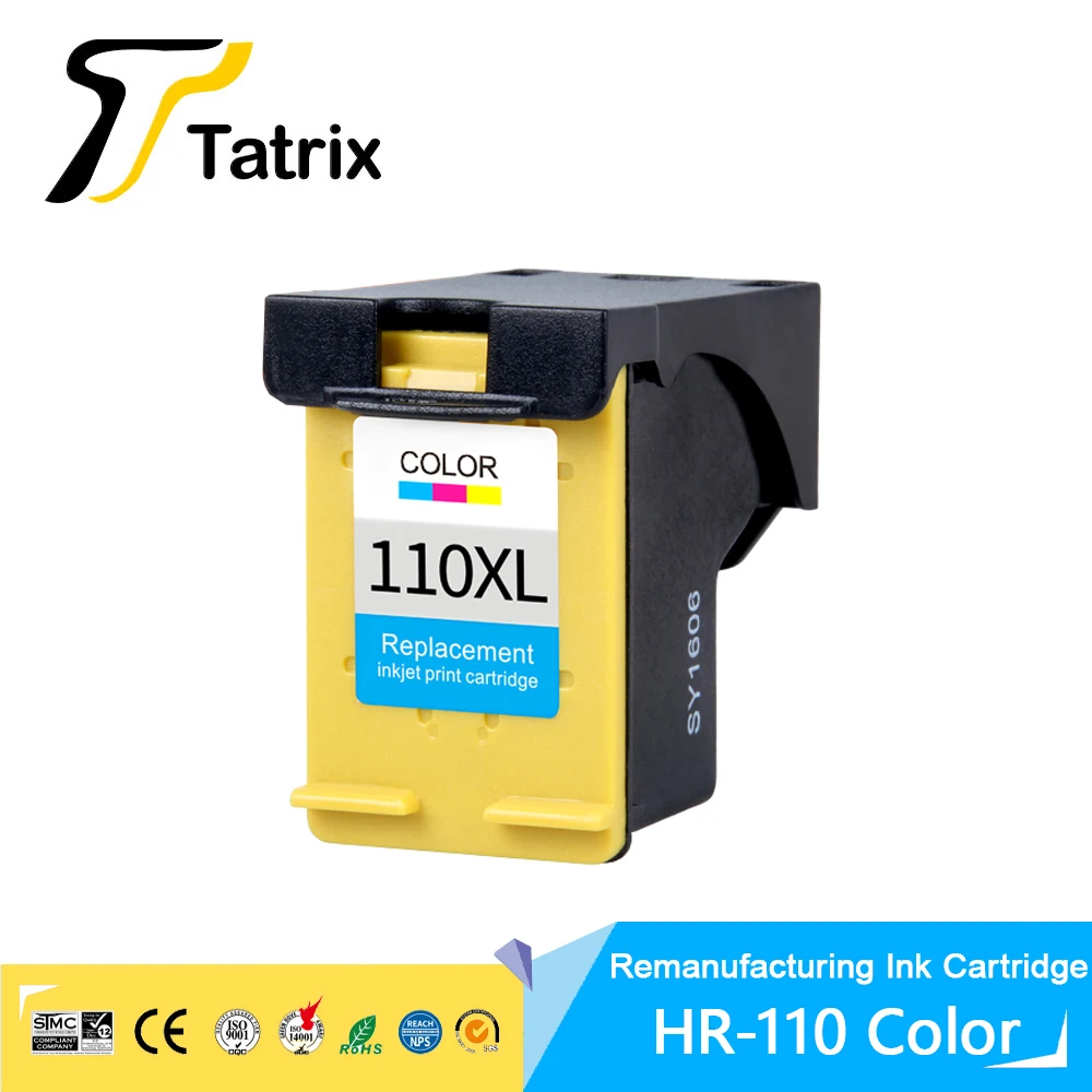 Фото Tatrix для hp 110XL Премиум восстановленный цветной струйный картридж для HP A310/A311/A314/A316/A320A516/A526/A612/A617/A618 №1